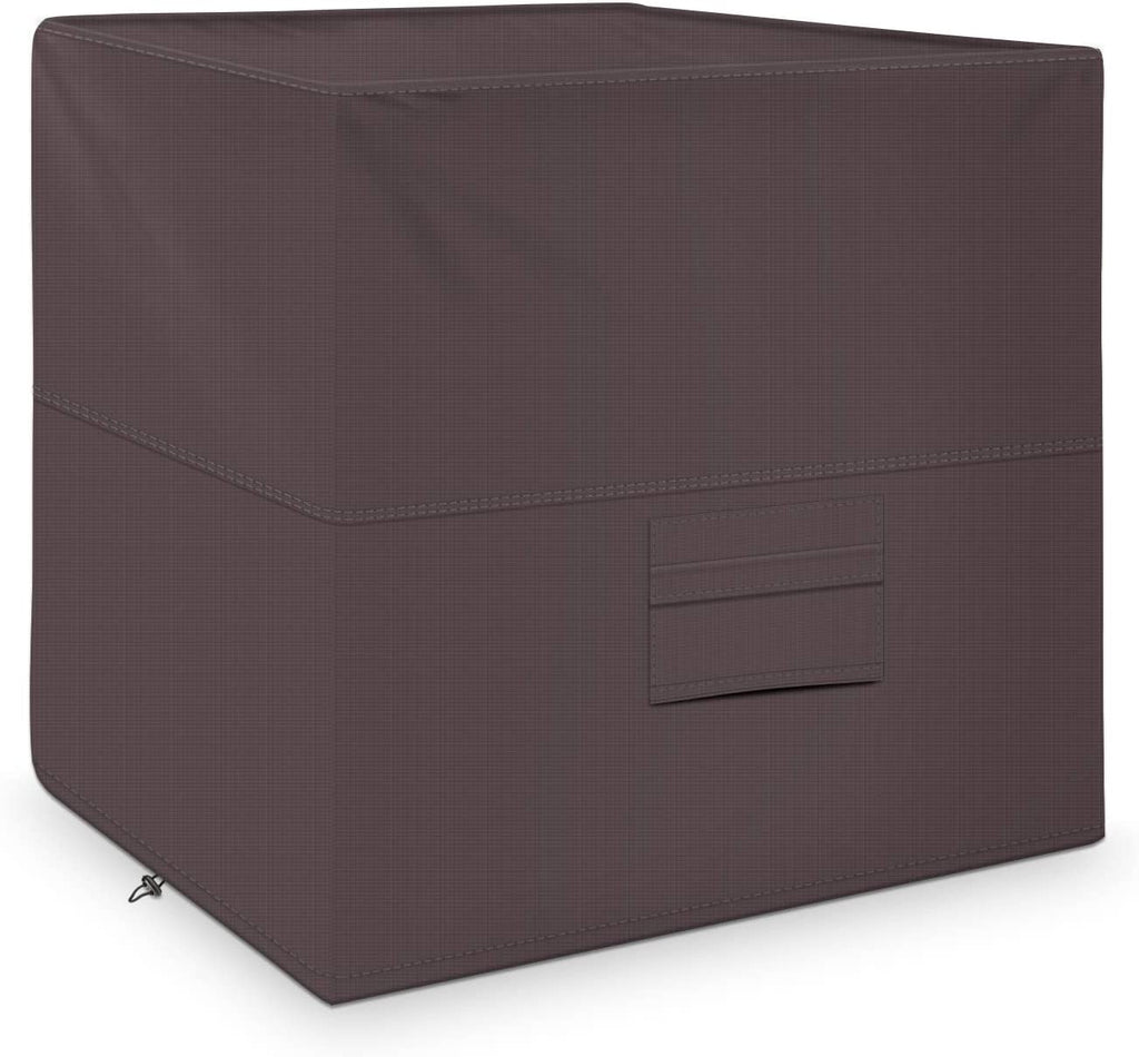 iCOVER Air Conditioner Cover for Outside Units 34 x 34 x 30 inches Heavy Duty Premium 600D Water Proof Ripstop Fabric - Outdoor Square AC Covers