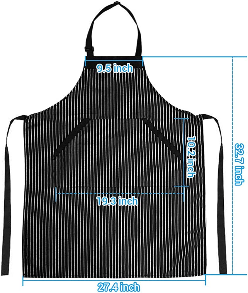 i COVER 2 Pack Bib Apron - Classic Chalk Stripe Apron