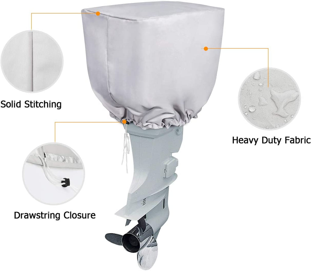 iCOVER Outboard Motor Cover Heavy Duty 600D Waterproof Motor Hood Cover