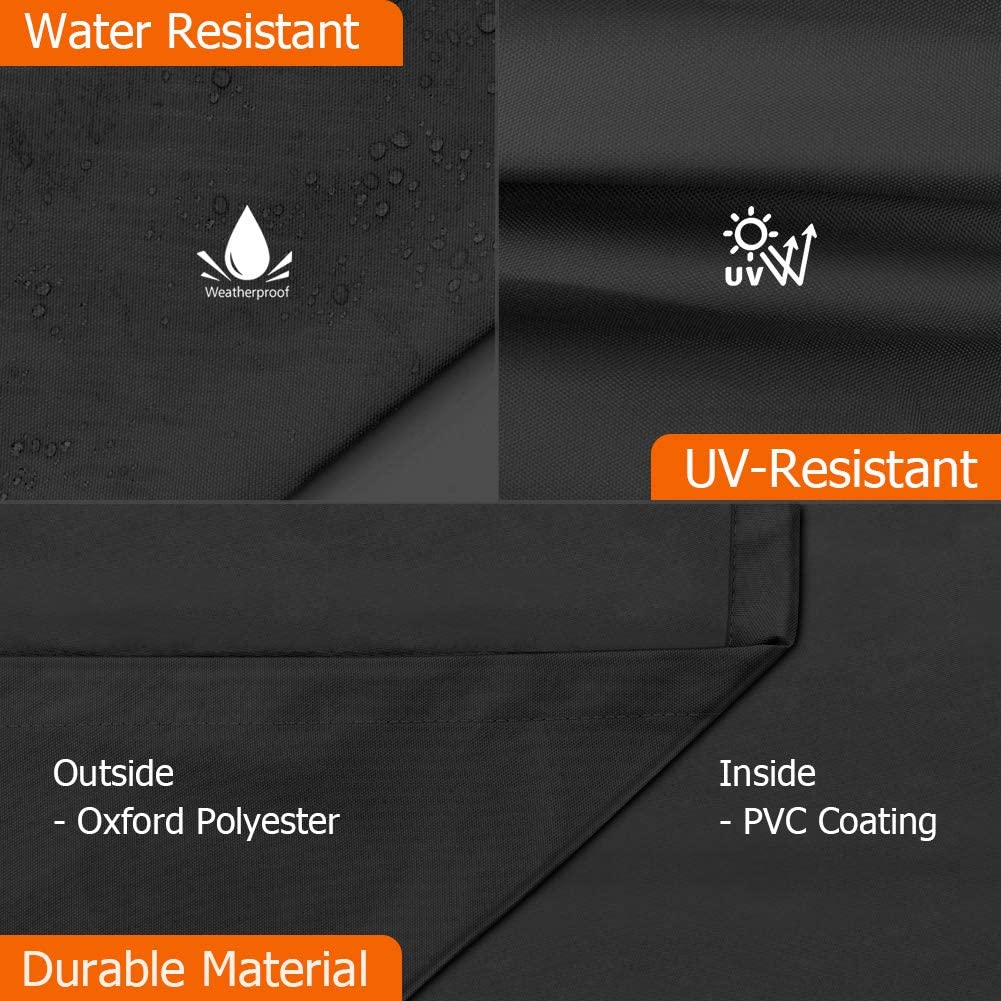 iCOVER Boat Folding Seat Cover-2 Pack 600 Denier Canvas Waterproof Heavy-Duty Weather Resistant Material Trailerable Fishing Chair Cover