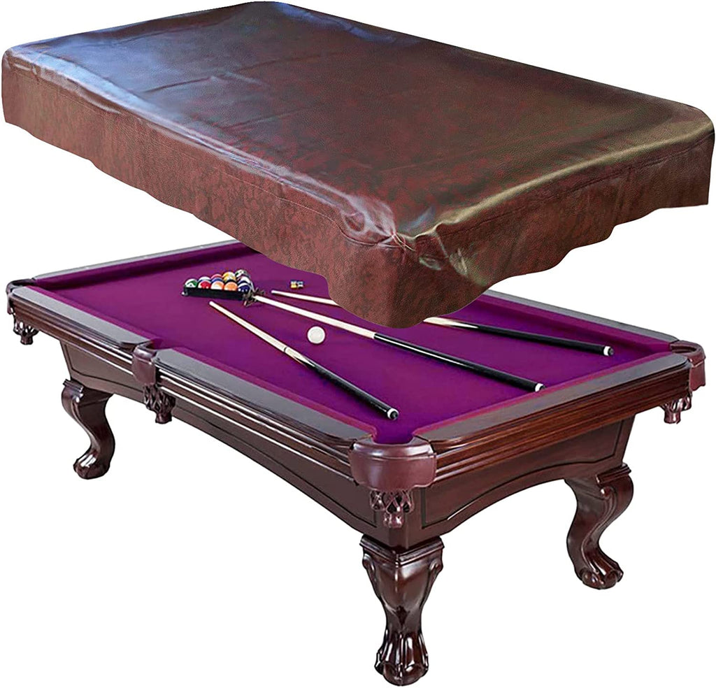 iCOVER Pool Table Cover Outdoor Heavy Duty Leatherette Waterproof Billiard Table Covers 7ft 8ft 9ft