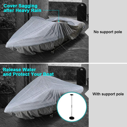 iCOVER Adjustable Boat Cover Support Pole- Premium Aluminum Support Pole