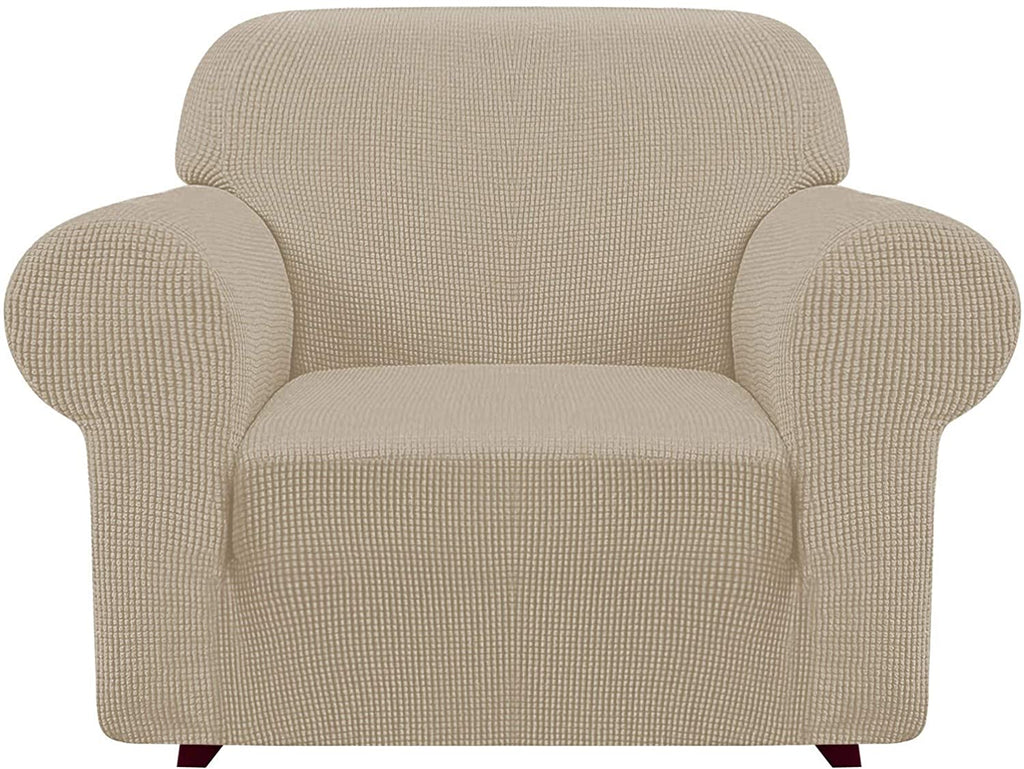 iCOVER Armchair Sofa Slipcover, One Piece High Stretch Couch Cover, Machine Washable Spandex Jacquard Fabric