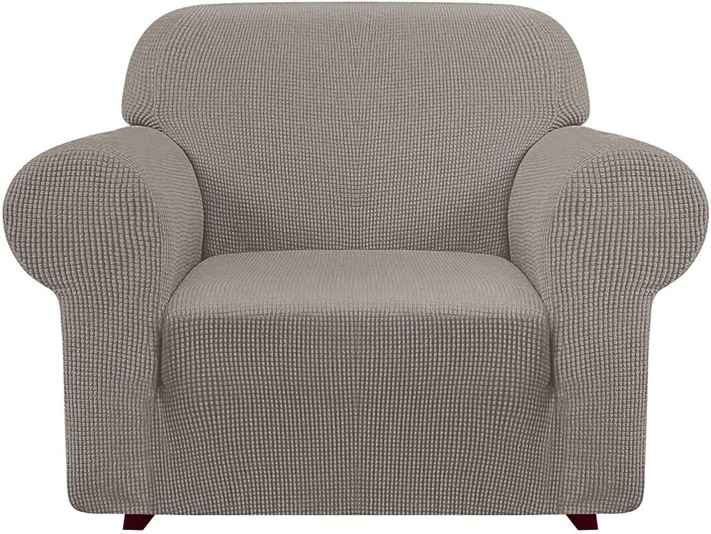 iCOVER Armchair Sofa Slipcover, One Piece High Stretch Couch Cover, Machine Washable Spandex Jacquard Fabric