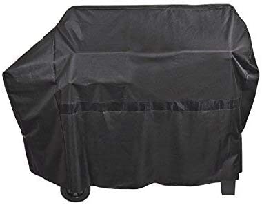 iCOVER 65 Inch 600D Heavy-Duty Water Proof Black Canvas BBQ Barbecue Grill Cover for Gas and Charcoal Combination Style Grill G21609 for Brinkmann Char-Broil Nexgrill Char-Griller