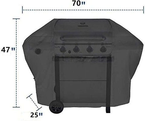 iCOVER Grill Cover 70 Inch 600D Heavy-Duty Grill Cover for Weber Char-Broil Brinkmann Holland Dyna-Glo and JennAir