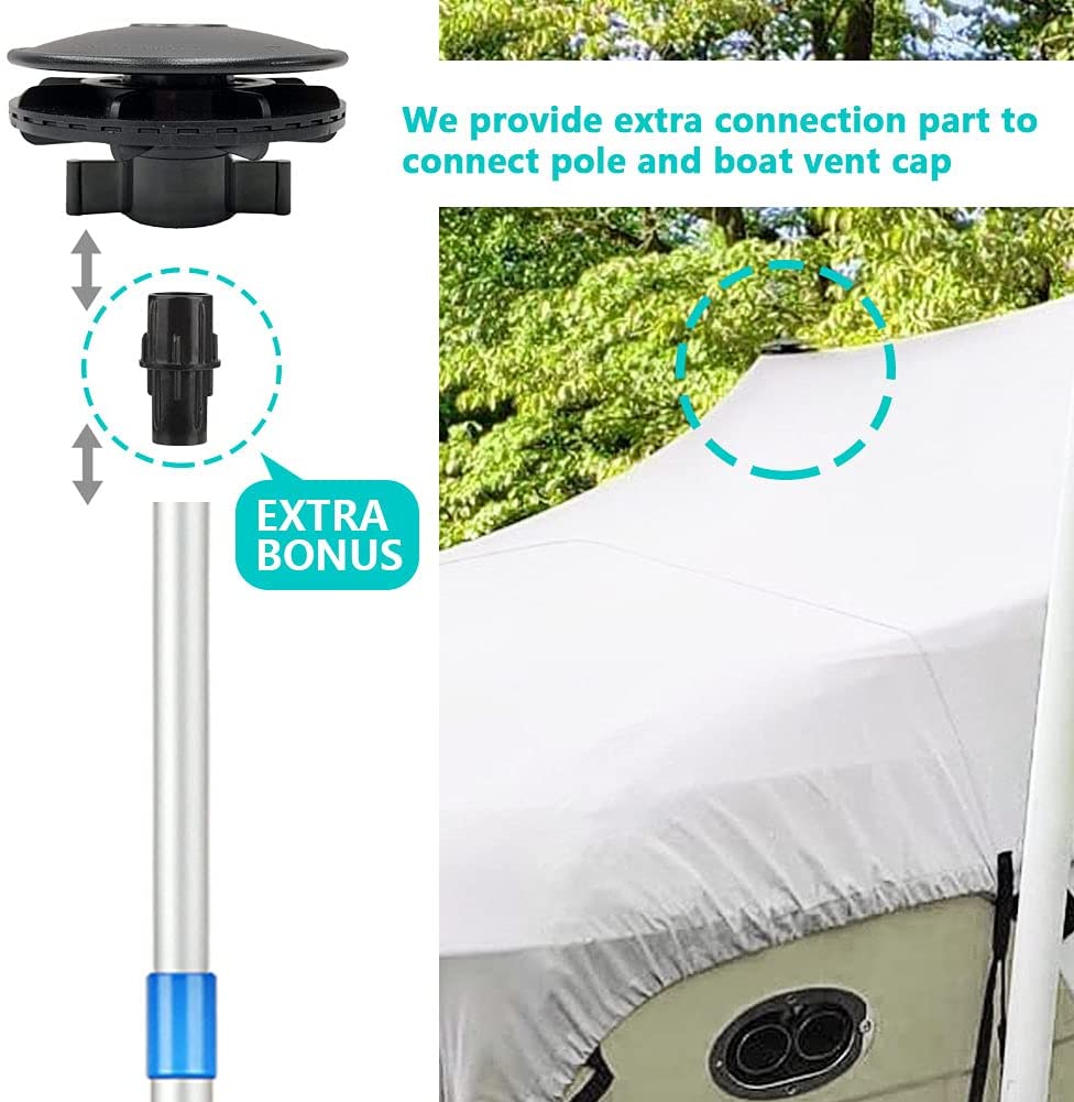 iCOVER Premium Boat Cover Support Pole, Adjustable Aluminum Support Pole System