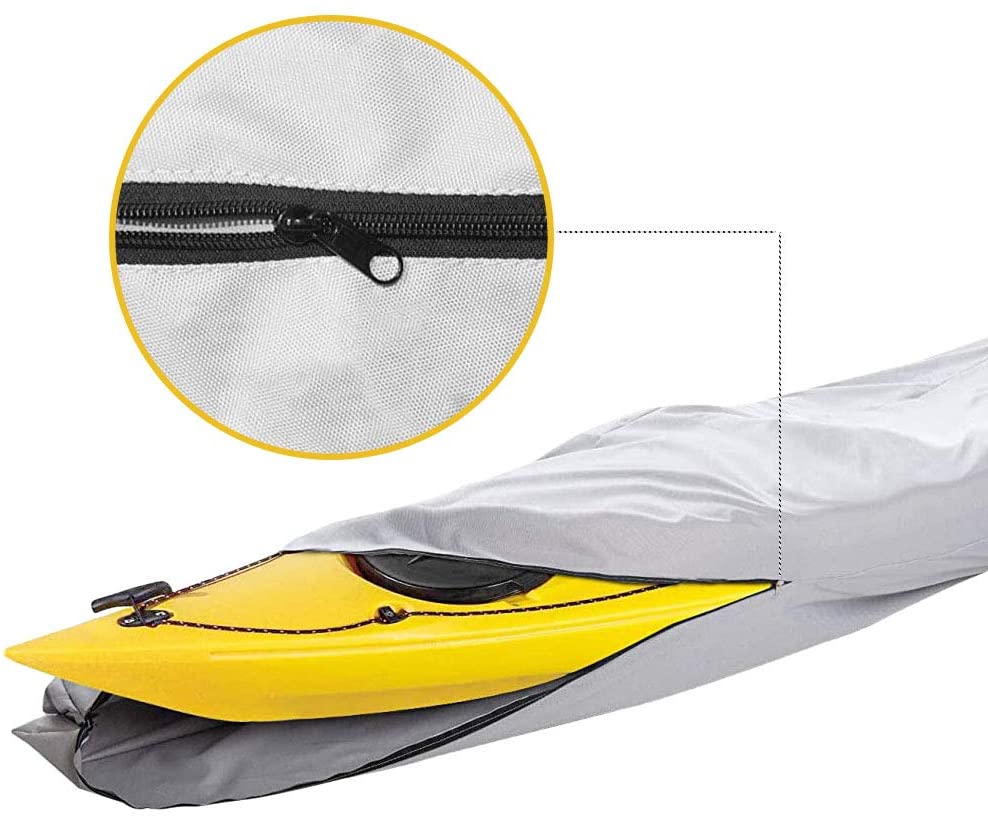100% Waterproof Paddle Board Covers, Kayak Storage Cover with 5 Straps for  Heavy Wind, Dust & UV Protection, Heavy Duty Kayak Cover 8 ft 9 ft for
