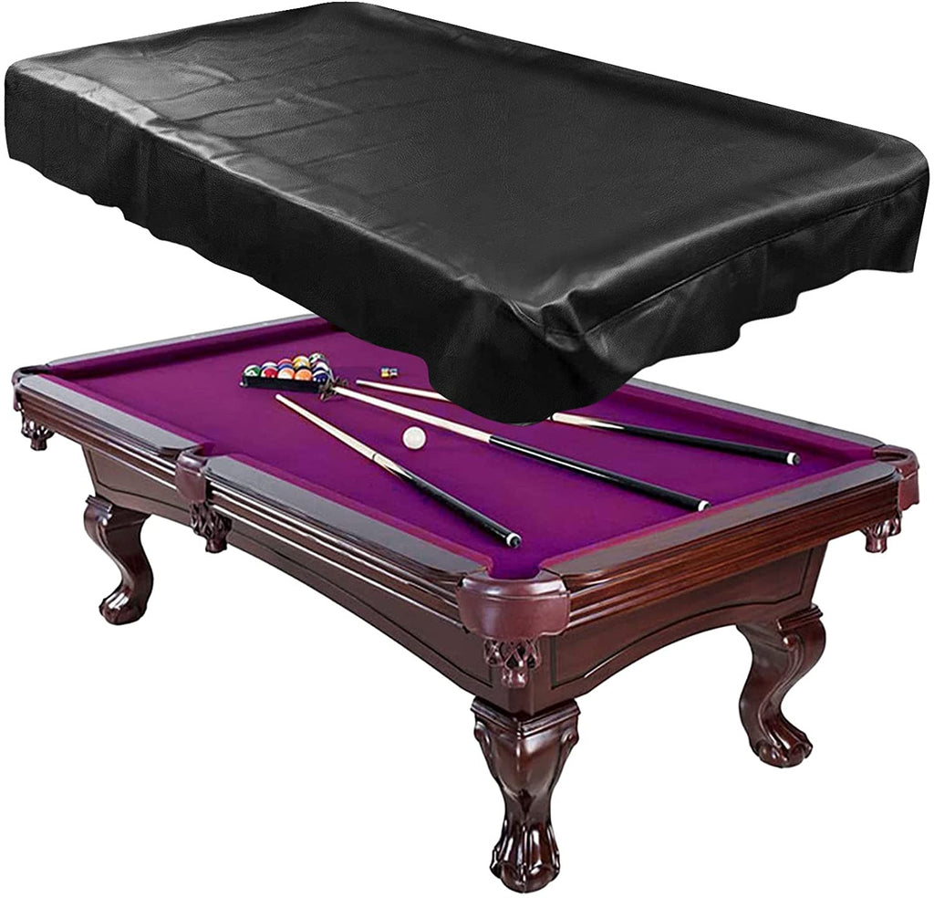 iCOVER Pool Table Cover Outdoor Heavy Duty Leatherette Waterproof Billiard Table Covers 7ft 8ft 9ft