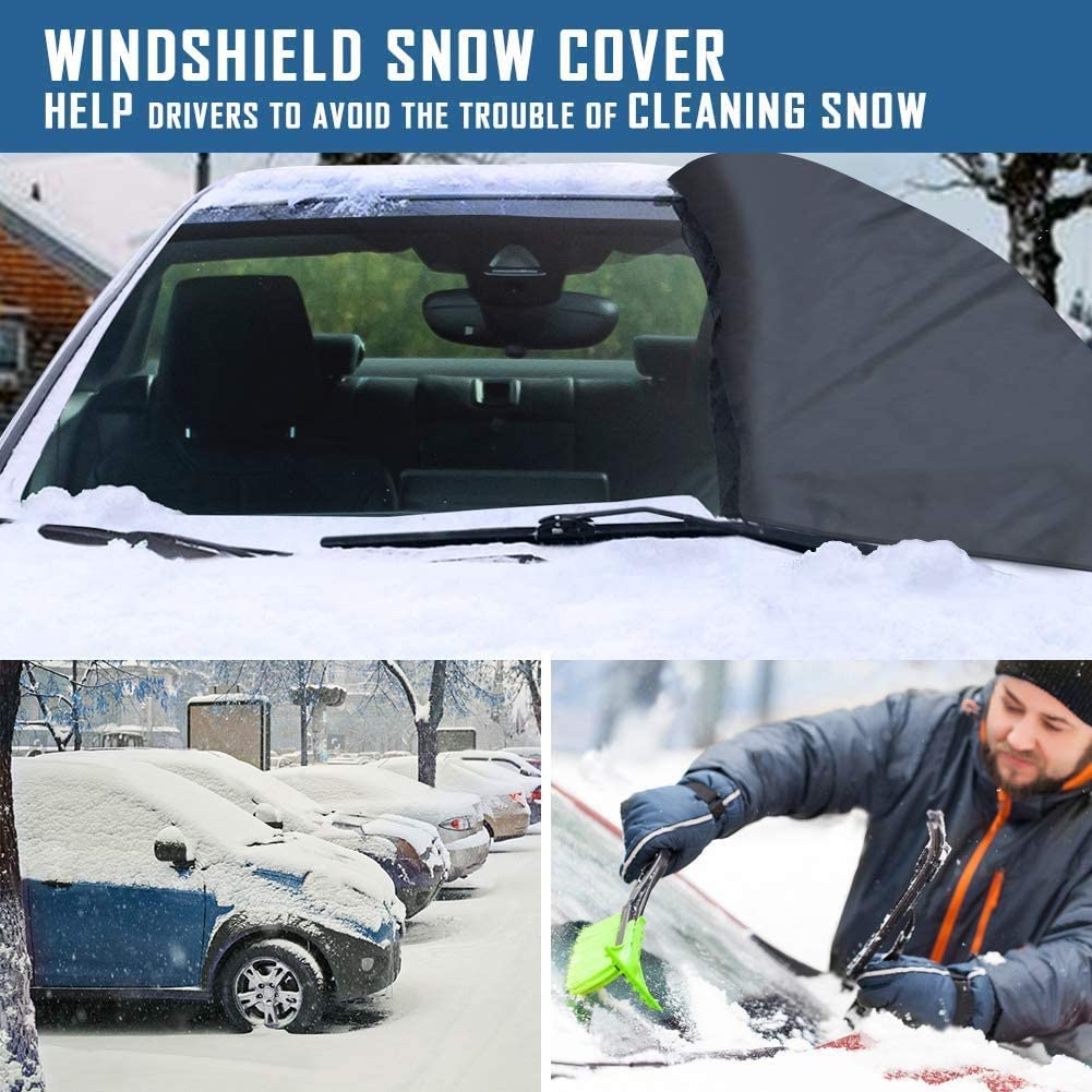 Windshield Snow Cover with Side Mirror Covers, Heavy Duty Winter